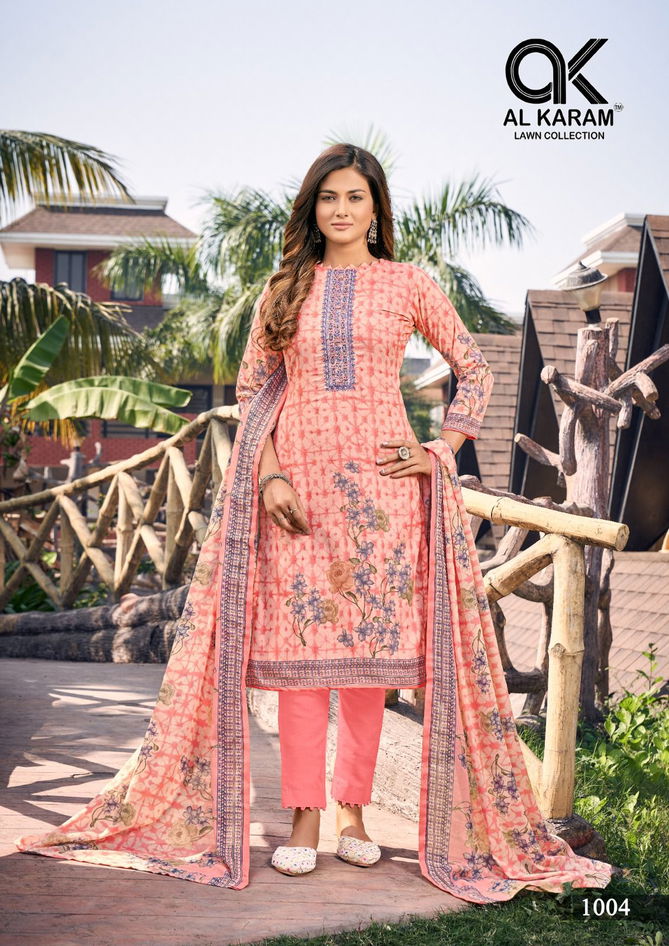 Al Karam Shanaya Wholesale Printed Cotton Dress Material